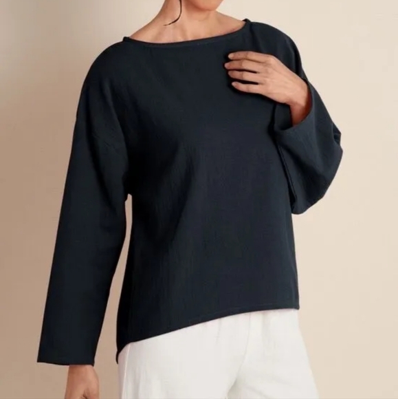 Soft Surroundings Blue Cotton Gauze Long Sleeve Extra Large - Picture 6 of 6